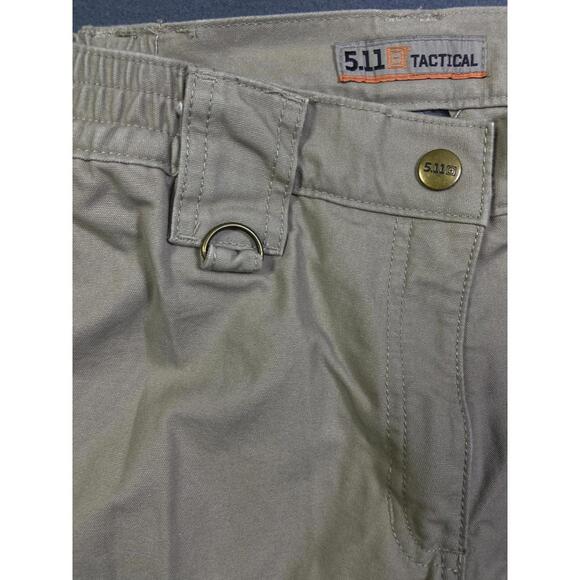 5.11 Tactical Pants Womens Size 12 Long Khaki Cotton Canvas Cargo 64358 Workwear - Picture 4 of 16